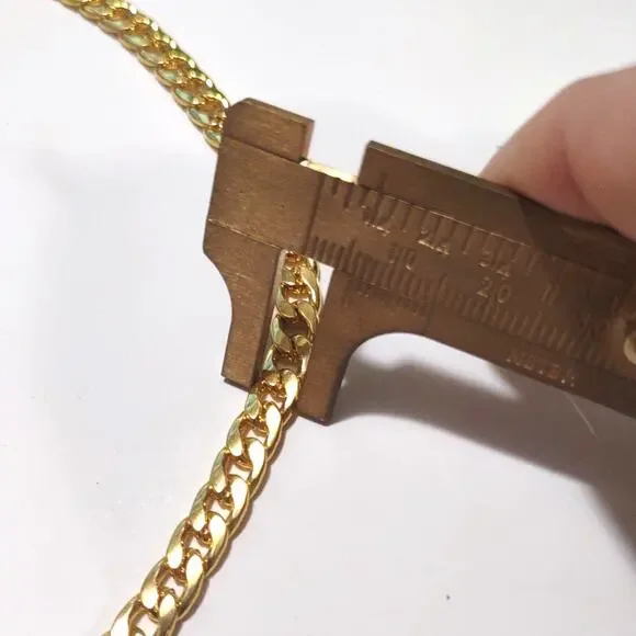 18k Gold Plated Necklace Cuban Chain Christmas Birthday Valentines Gift